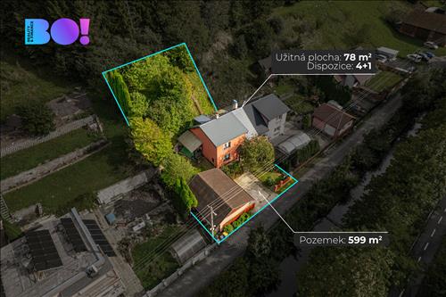 Prodej rodinného domu, Nový Jičín – Bludovice, pozemek 599 m2